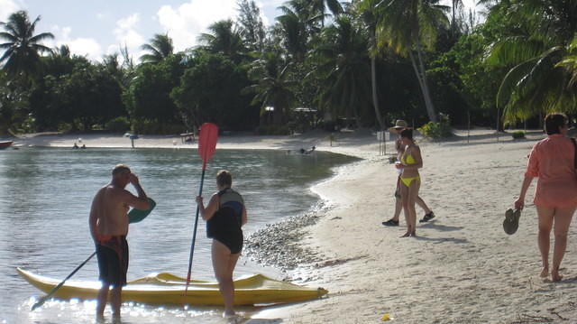 Private beach on Bora Bora