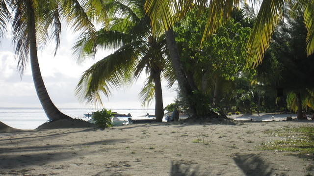 Private beach on Bora Bora