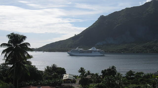 Our ship in the distance